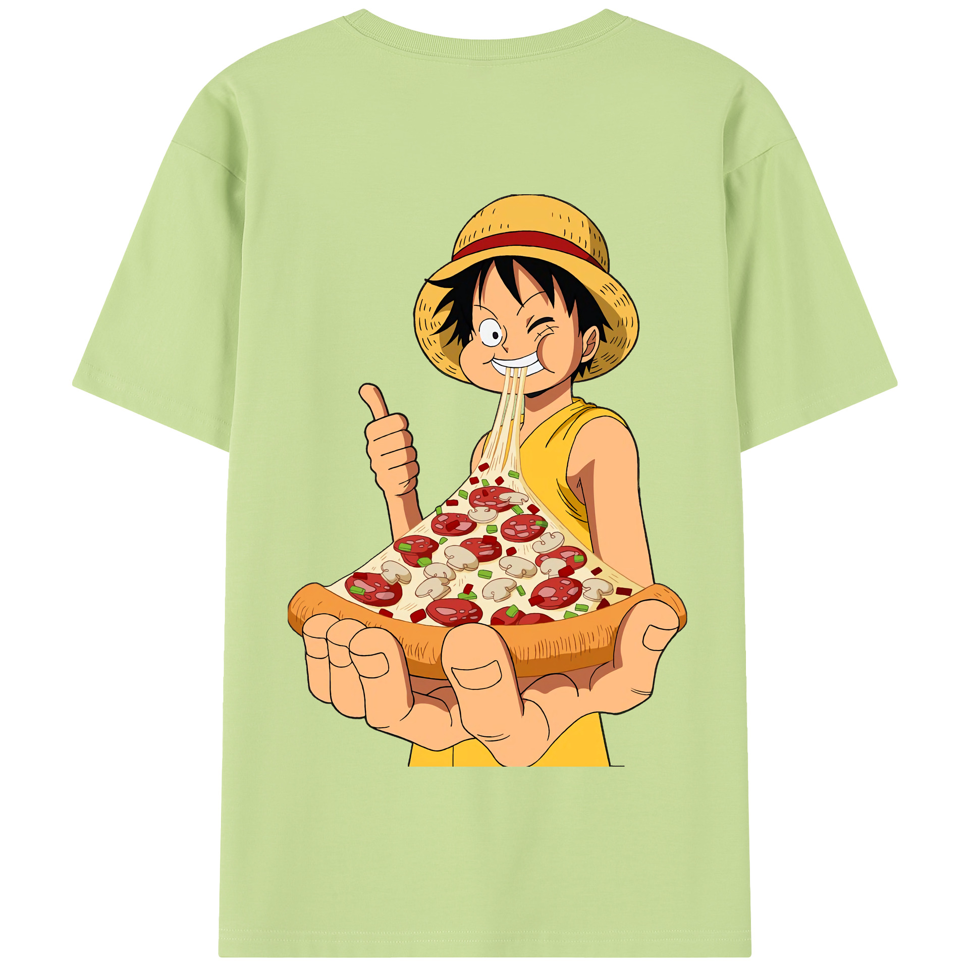 ワンピース モンキー・D・ルフィ ONE PIECE Monkey D. Luffy 綿100％半袖Tシャツ（背面プリント）
